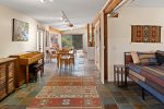 View of living area from the master
